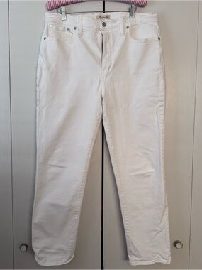 Madewell Women's Straight-Leg White Denim Jeans